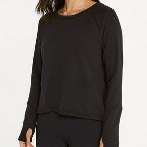 Athleta Idyllwild Long Sleeve‎ Crewneck Sweatshirt Black Size L